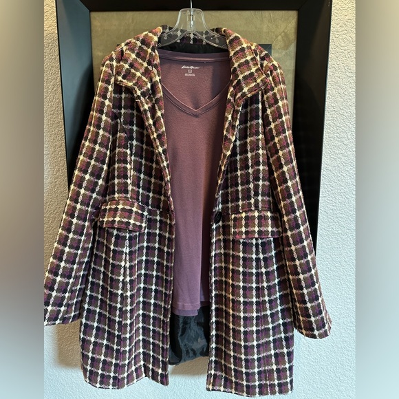 Plaid Lightweight Coat Jacket| Size XL - Picture 2 of 9